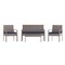Emma and Oliver 4 Piece Patio Set with Steel Frame and Cushions - Outdoor Seating